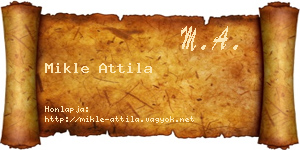 Mikle Attila névjegykártya