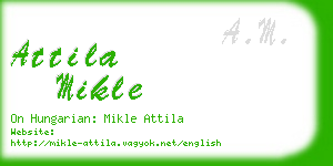 attila mikle business card